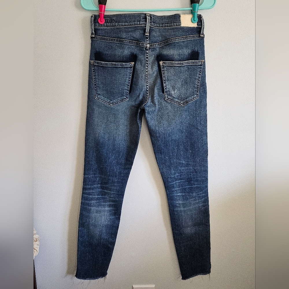 Citizens Of Humanity Distressed Skinny Jeans - Raw Hem Denim - Picture 2 of 9